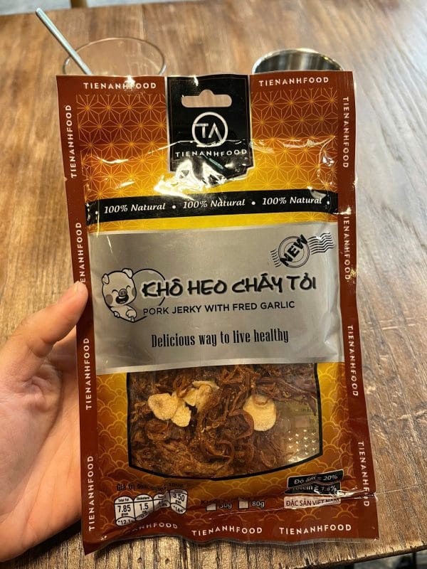 Khô heo cháy tỏi thịt dai